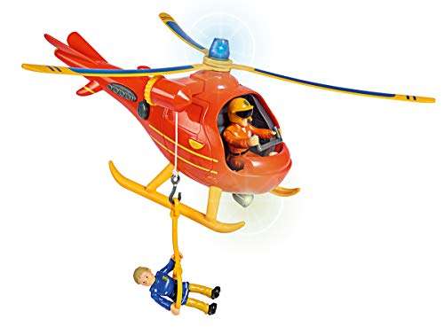 Simba 109251077 - Feuerwehrmann Sam Hubschrauber Wallaby mit Tom Figur