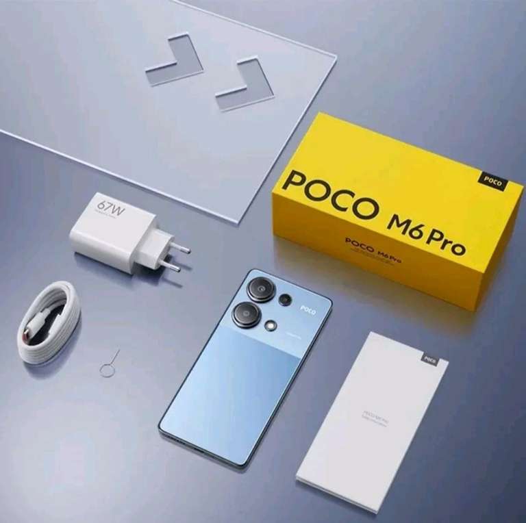 Poco M6 Pro 8GB / 256GB, inkl. 65Watt Ladegerät / 120Hz AMOLED, NFC, DolbyAtmos Stereo, IP54, IR,...