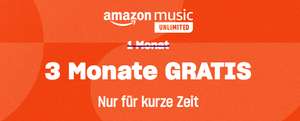 3 Monate Amazon Music Unlimited kostenlos für Neukunden