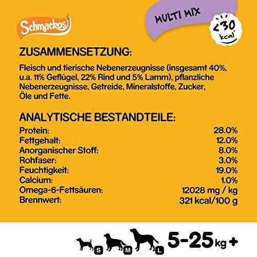 Pedigree Hundeleckerli Schmackos Mixbox, 110 Stück - 790g, 22 Stück (5er Pack)