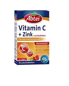 Abtei Vitamin C + Zink, 30 Lutschtabletten, Vitaminpräparat