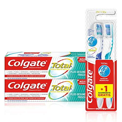 Colgate Total Set mit Zahnpasta & Zahnbürsten