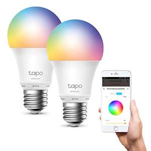 TP-Link Tapo Smarthome E27 Glühbirne, RGB, kompatibel mit Alexa, Google Assistant, Tapo App (2 Stück)