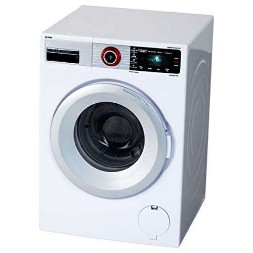 Theo Klein 9213 Bosch Waschmaschine | Vier Waschprogramme und Originalgeräusche | Funktioniert mit und ohne Wasser | Spielzeug