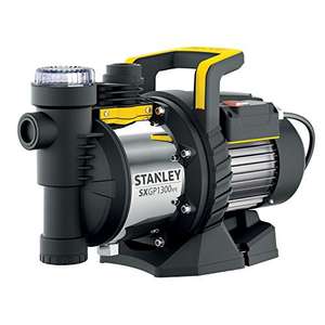 Stanley Selbstansaugende Pumpe SXGP1300XFE für Klarwasser (1300 W,max. Förderleistung 4.200 l/h, max. Förderhöhe 50 m