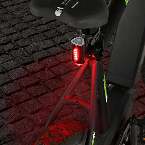 FISCHER Twin Fahrrad-Rücklicht mit 360° Bodenleuchte für mehr Sichtbarkeit und Schutz, aufladbarer Akku