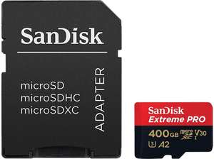 SanDisk Extreme PRO R200/W140 microSDXC 400GB Kit, UHS-I U3, A2, Class 10