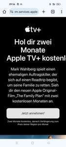 Gratis: 2 Monate Apple TV + (mehrmals einlösbar)