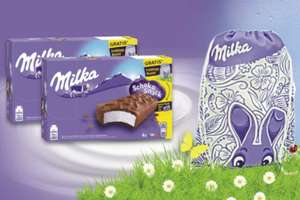 Gratis Frühlingsbeutel beim Kauf von 2 Milka Schoko Snacks