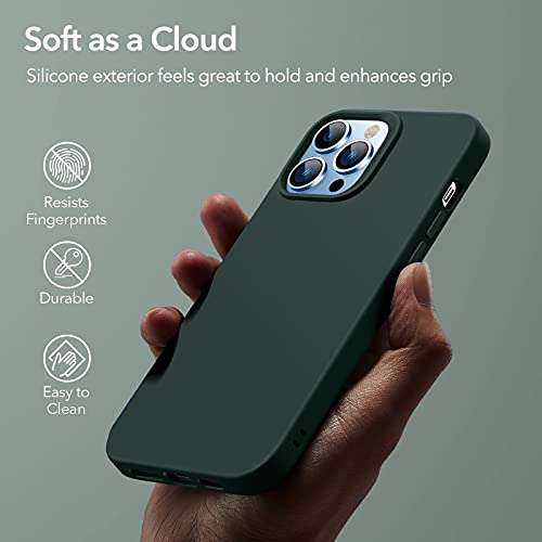 ESR HaloLock iPhone 13 Pro MagSafe Silikon Hülle in Schwarz oder Grün