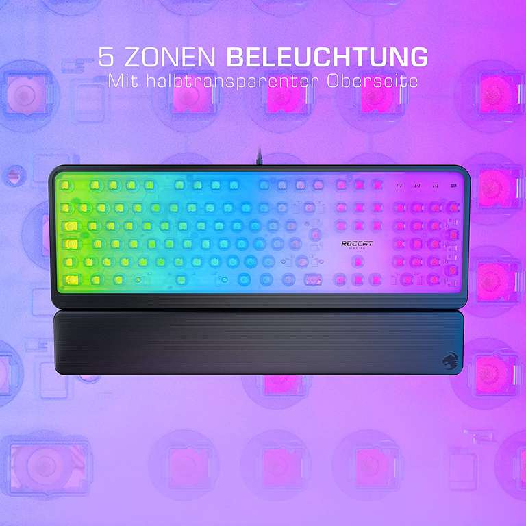 Roccat Magma - Membrane RGB Gaming Tastatur mit RGB-Beleuchtung