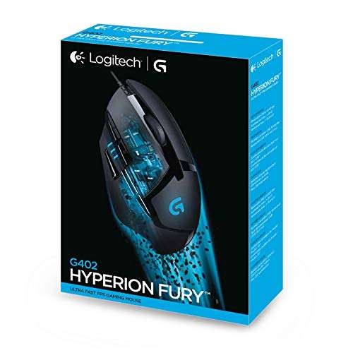 Logitech G402 Hyperion Fury Gaming-Maus mit 4K DPI optischem Sensor