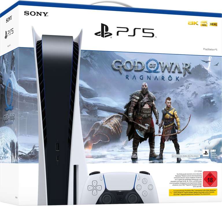 Sony PlayStation 5 Disc Edition + God of War Ragnarök Bundle