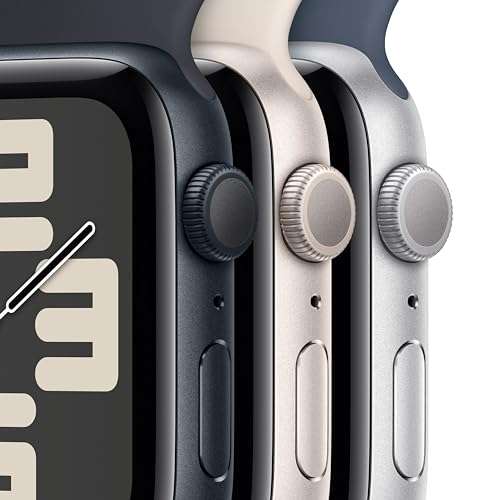 Apple Watch SE Gen. 2 (2022, GPS) 40mm Mitternacht mit Sportarmband