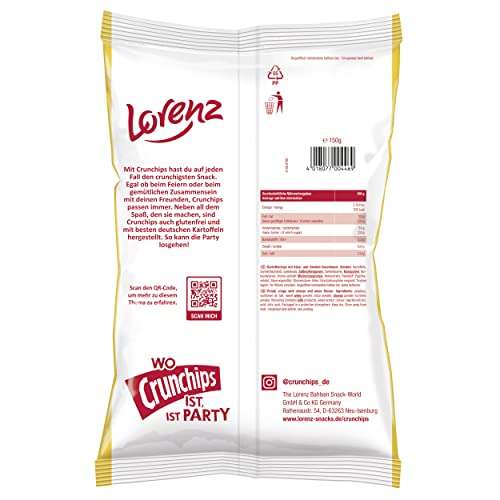 Lorenz Snack World Crunchips Cheese & Onion, 10er Pack (10 x 150 g)