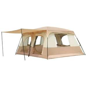 430*305*200cm Oxford Travel Camping Zelt mit 2 Zimmern für 8-12 Personen, Große Familienkabine, Atmungsaktiv und regendicht