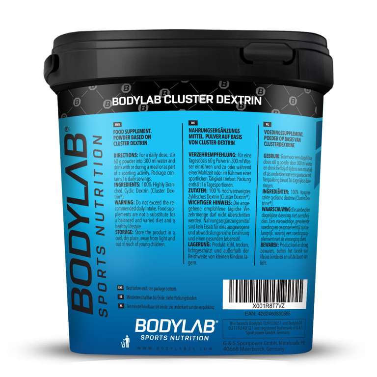 Bodylab Cluster Dextrin Pulver 1kg