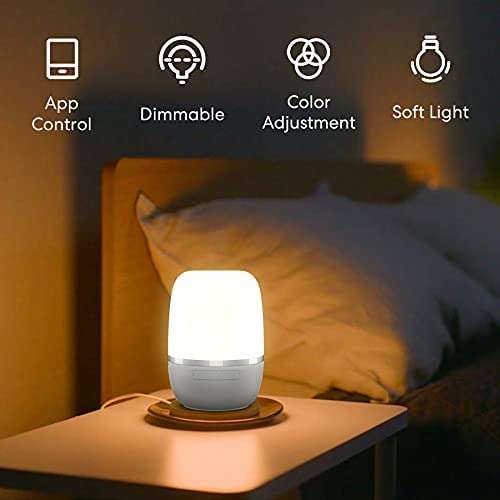 Meross RGBCW Smarte Nachttischlampe kompatibel mit Alexa, Google & HomeKit