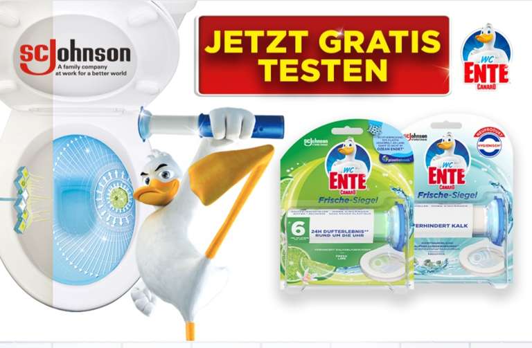 Gratis testen - WC-Ente Frische-Siegel Halter