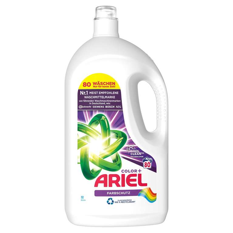 Ariel Flüssigwaschmittel, 80 Waschladungen