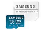 Samsung EVO Select 128 GB microSD Speicherkarte (MB-ME128KA/EU), A2, UHS-I U3