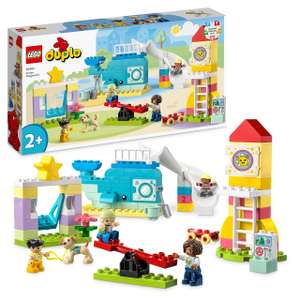 LEGO DUPLO 10991 Traumspielplatz Set, mit Wal- und Raketengerüsten und Figuren