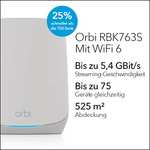 Netgear Orbi Wi-Fi 6, 760 Serie, AX5400, RBK763S, Router und 2x Satellit Set