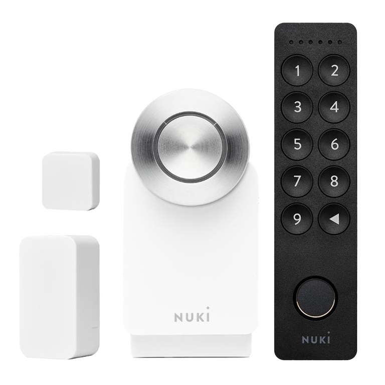 Nuki Smart Lock 3.0 Pro, weiß od. schwarz + Keypad 2.0 + Door Sensor