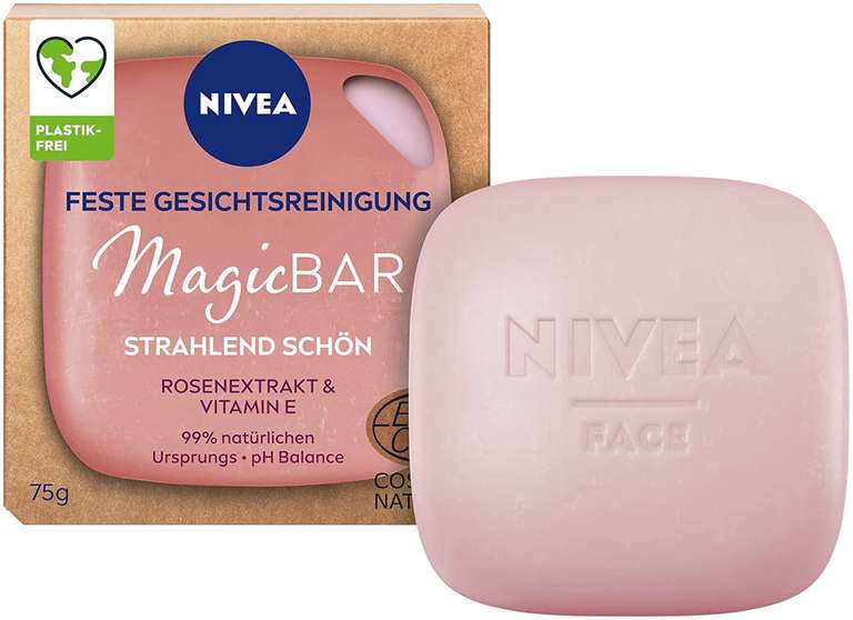 NIVEA MagicBar Feste Gesichtsreinigung "sensitiv", "erfrischend" oder "strahlend schön" je 75g