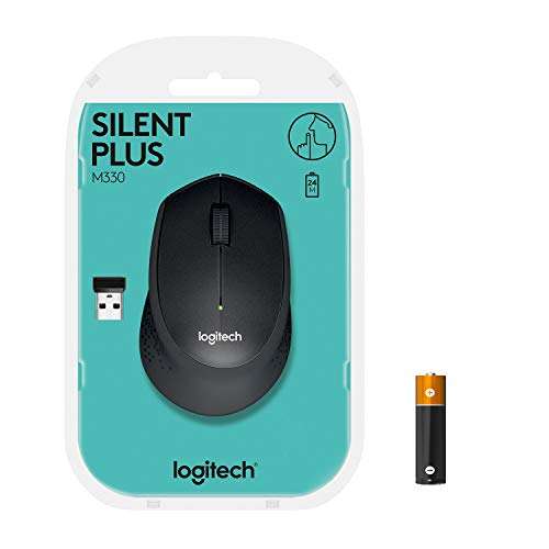 Logitech M330 Silent Plus schwarz, USB