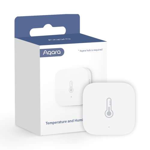 Aqara Temperatur- und Feuchtigkeitssensor, Kabelloses Hygrometer-Thermometer, Kompatibel mit Apple HomeKit, Alexa, IFTTT