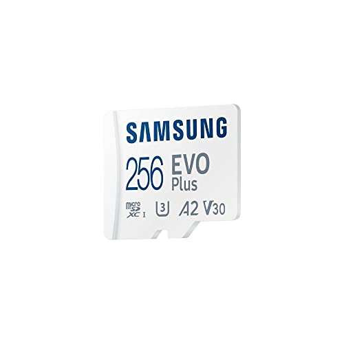 Samsung EVO Plus microSDXC 256GB Kit, UHS-I U3, A2, Class 10