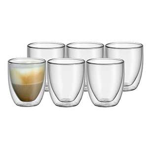 WMF Kult Cappuccino Gläser Set 6-teilig, doppelwandige Gläser 250ml