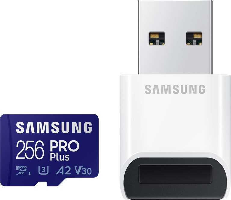 (Lokal: 1150 & 1220 Wien) Samsung PRO Plus 256 GB microSD-Speicherkarte mit USB-Kartenleser