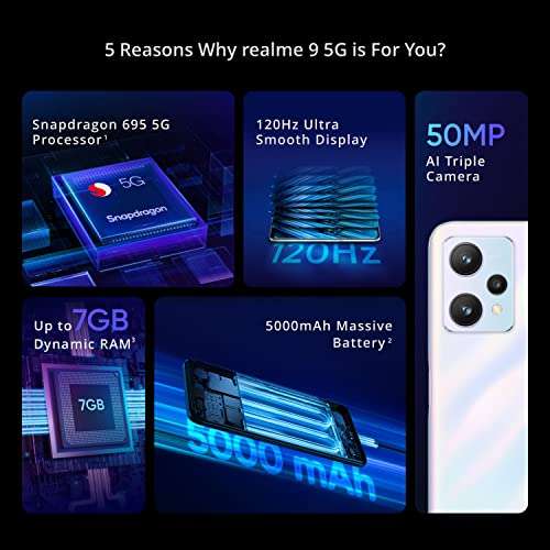 Realme 9 5G, 4/64GB, Stargaze White