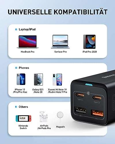 Baseus 65W USB-C 4-Port GaN III Ladegerät