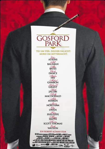 "Gosford Park" preisgekrönter Film (u.a. Oscar bestes original Drehbuch) mit Staraufgebot, als Stream oder zum Herunterladen