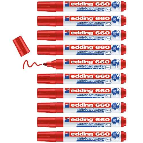 edding 660 – Marker für Whiteboard rot 10 Stück