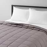 Amazon Basics Ganzjahres-Gewichtsdecke aus Baumwolle mit 10 Integrierten Schlaufen - 6,8 kg, für Doppel-/Queensize-Bett, 150 x 200 cm