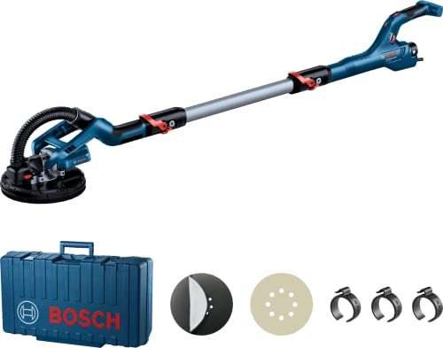 Bosch Professional Trockenbauschleifer GTR 55-225 (550 Watt, Schleifteller-Ø 215 mm, inkl. 1x Schleifblatt, 1x Schleifteller-Set , Koffer)