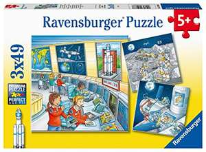 Ravensburger Kinderpuzzle - 05088 Auf Weltraummission mit Tom und Mia mit 3x49 Teilen