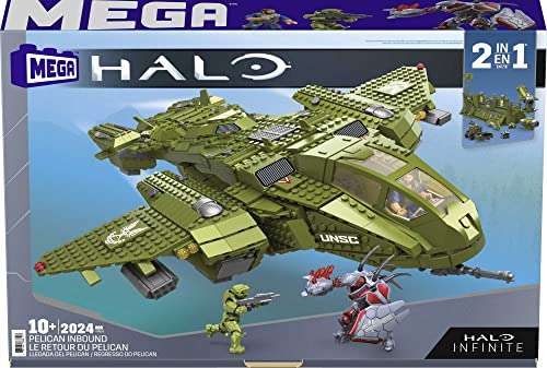 MEGA Construx GNB28 - Halo Infinite UNSC Pelican-Flugschiff, 2024 Bausteinen