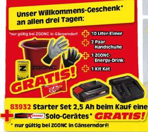 Gratis 10L Eimer + 2 Paar Handschuhe + 1 Energy Drink + 1 KitKat bei Zgonc in Gänserndorf ab 29.9 10Uhr
