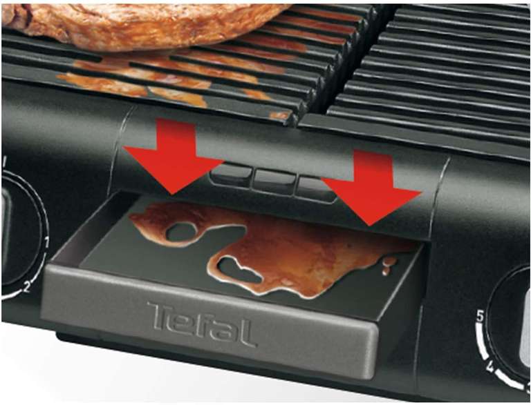 Tefal Elektrogrill Family TG8000 | zwei getrennte Grillroste mit stufenlosen Thermostaten | Spülmaschinengeeignet | 2400W