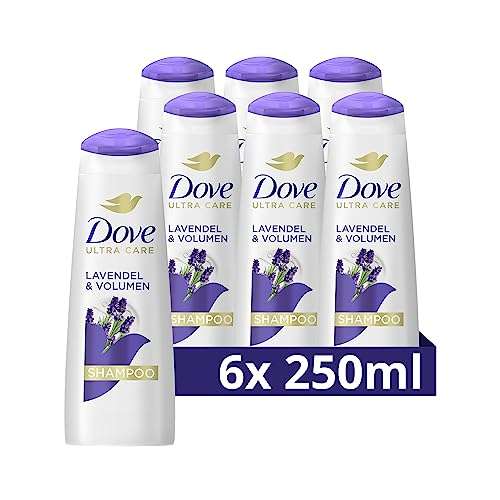 6x 250ml Dove Ultra Care Shampoo Lavendel & Volumen Haarpflege