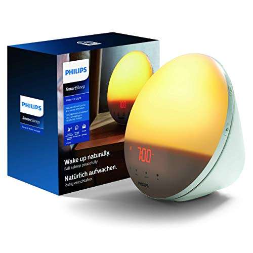 Philips HF3519/01 Smart Sleep Wake-up Light mit Sonnenaufgangfunktion, Digitalem Fm Radio,