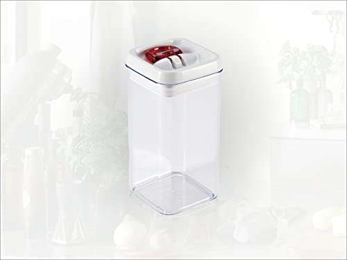 Leifheit Fresh and Easy Vorratsbehälter 1, 2 L, eckig, Luft- und Wasserdicht