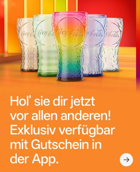 Coca Cola Gläser bei McDonald's – jetzt exklusiv im App-Vorverkauf at McDonald's