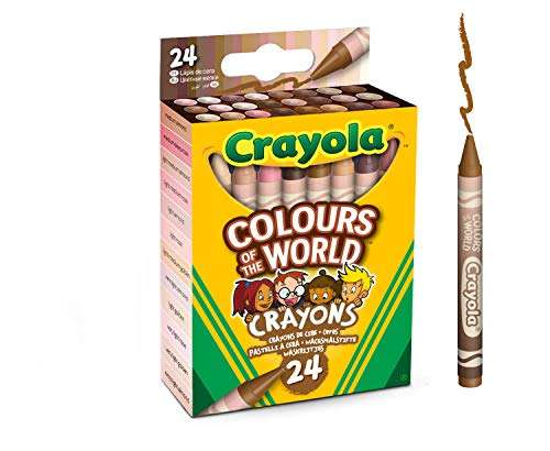 CRAYOLA Colours of the World - Wachsmalstifte, 24er-Packung
