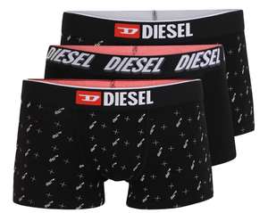Diesel Boxershorts, schwarz, gemustert, 3er Pack, S - XXL